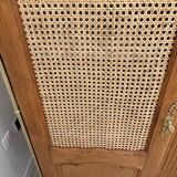 Oak wardrobe with caning
