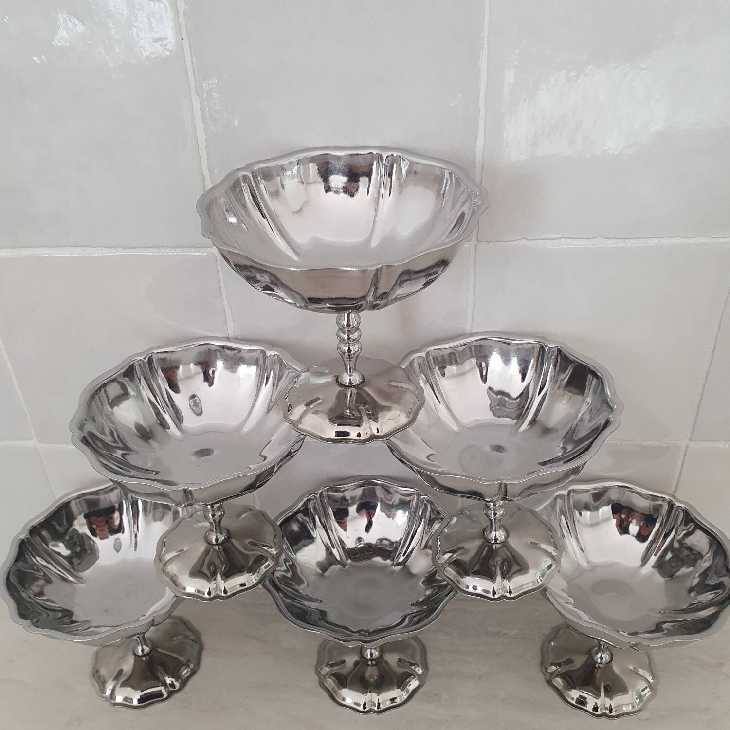 6 Stainless Steel Dessert Cups