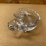 Ancien cendrier vide poche forme canard en cristal de vannes vintage