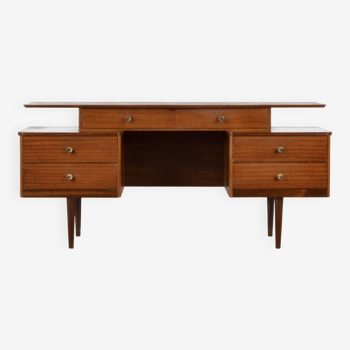 Midcentury floating top desk in walnut by Austinsuite of London, vintage modern