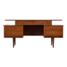 Midcentury floating top desk in walnut by Austinsuite of London, vintage modern