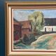 Original Mid Century Swedish Oil On Canvas – “Suburbia” By Erik Hult