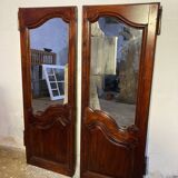 Paire de portes anciennes miroir