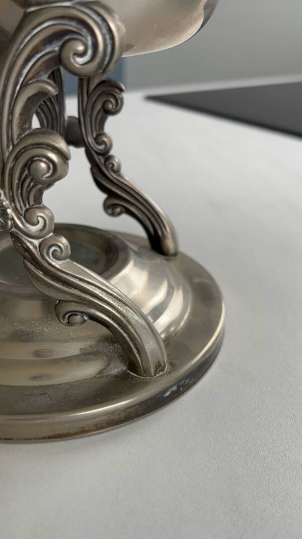 Saucière royale en métal argenté – style baroque chic