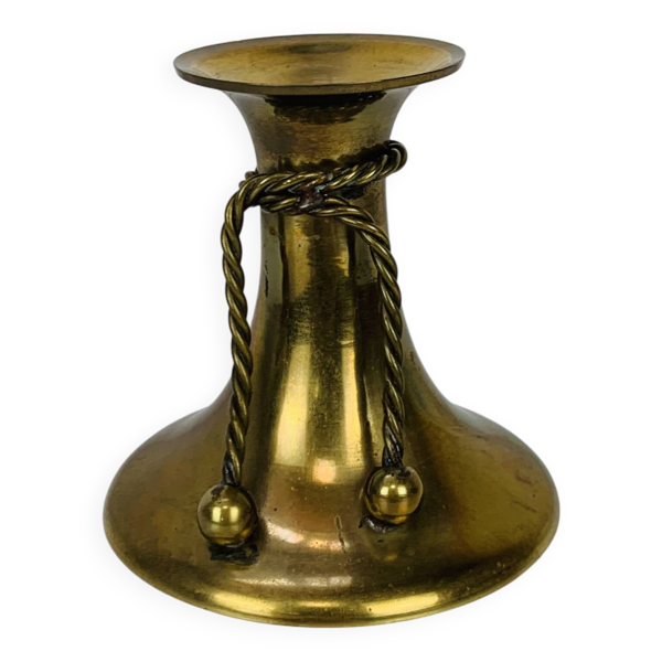Bougeoir noeud laiton doré vintage — Beyit