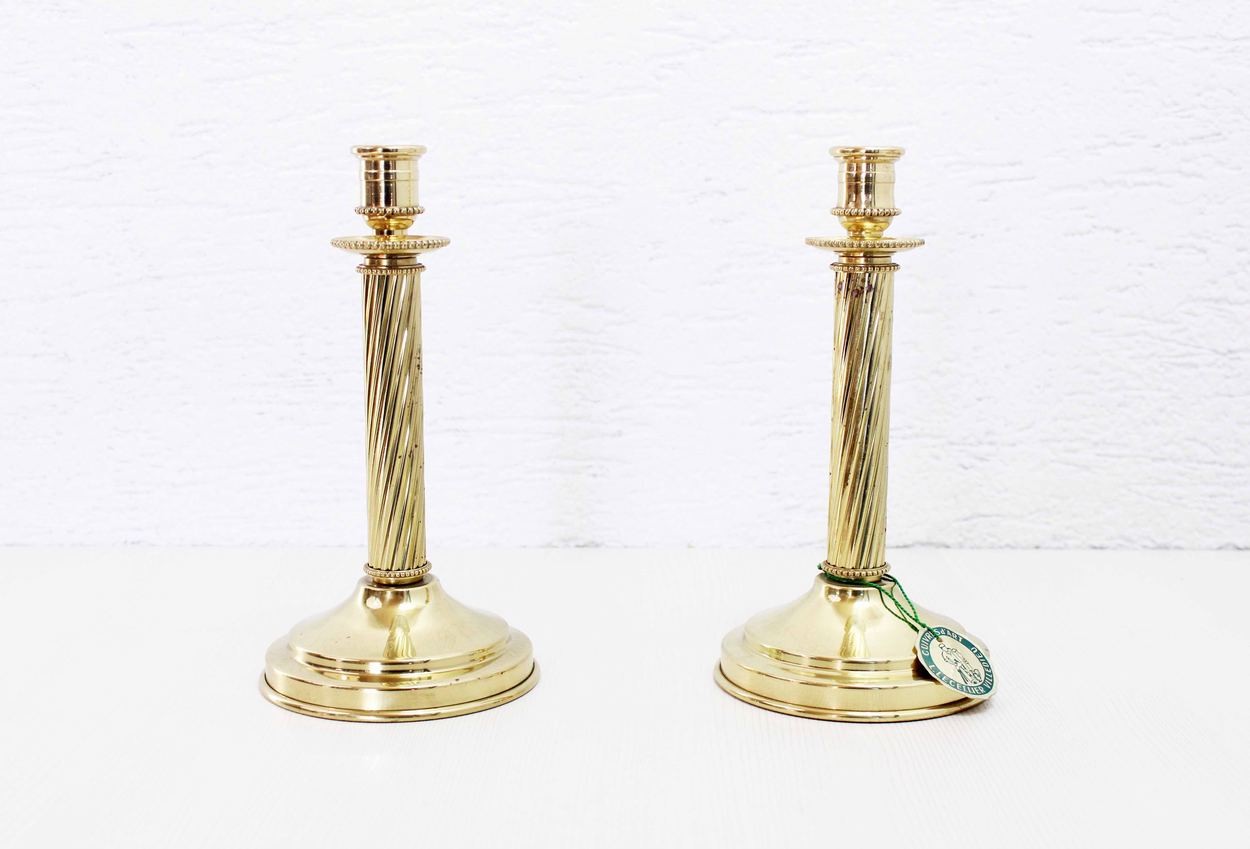 Pair of Lecellier Villedieu candle holders
