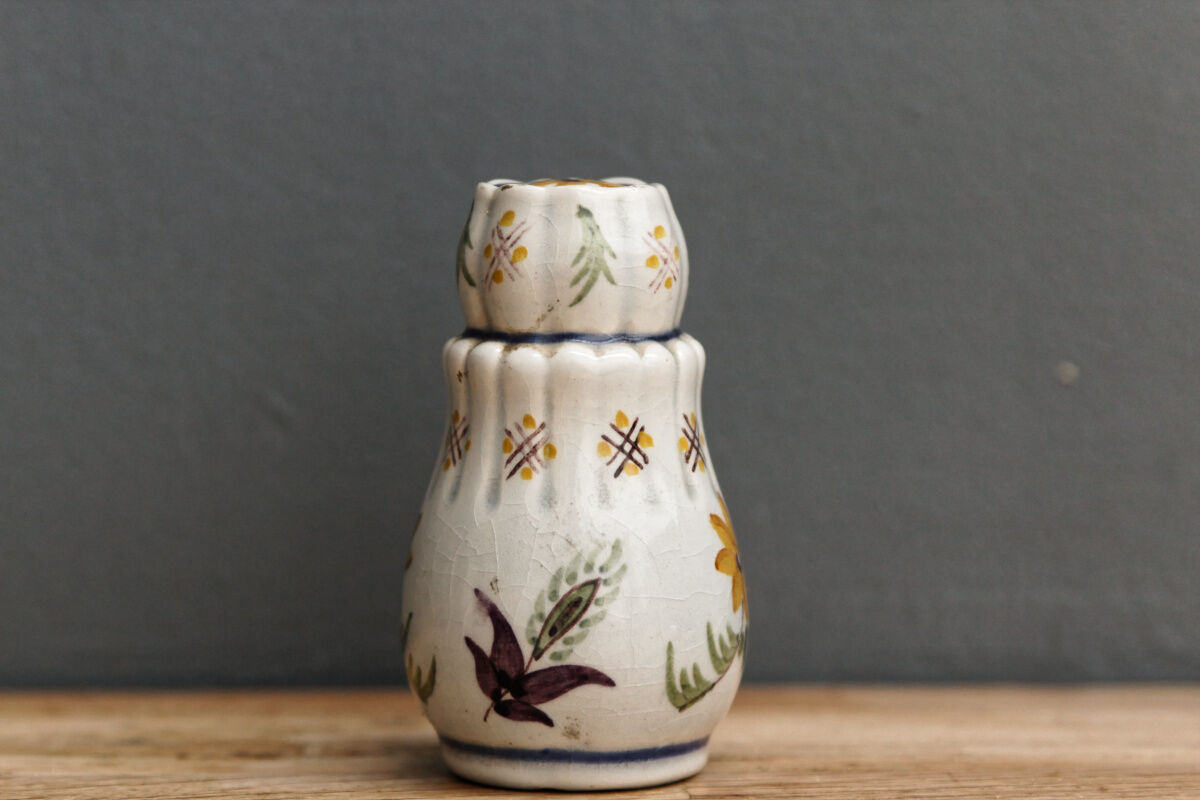 Small earthenware salt shaker