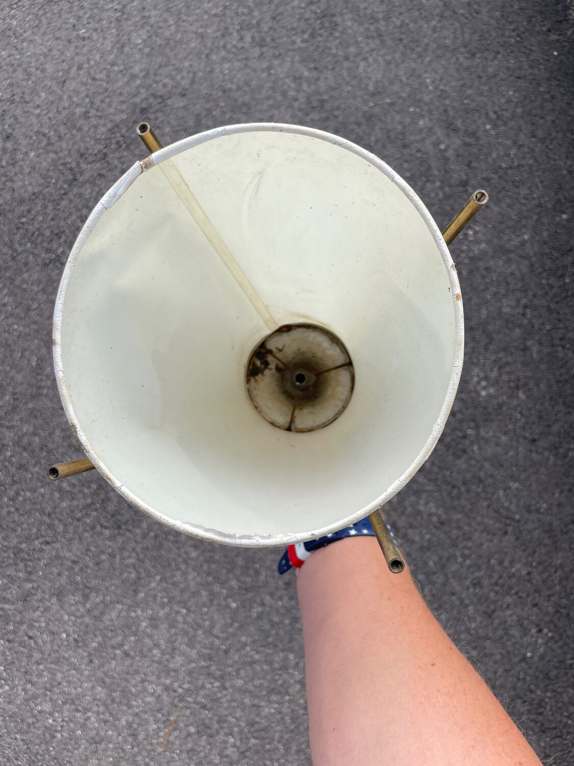 Arlus Lunel 1950 chandelier in perforated metal