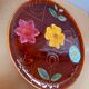 Vintage floral plate, Sarreguemines 1970
