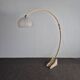 Space age Guzzini arc lamp with travertine base, Italy 1960s