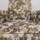 Pair of Mid-Century Design armchairs – jacquard upholstery with tapered legs