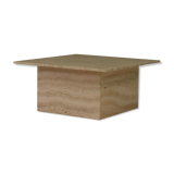 Square travertine coffee table, Italy 1970