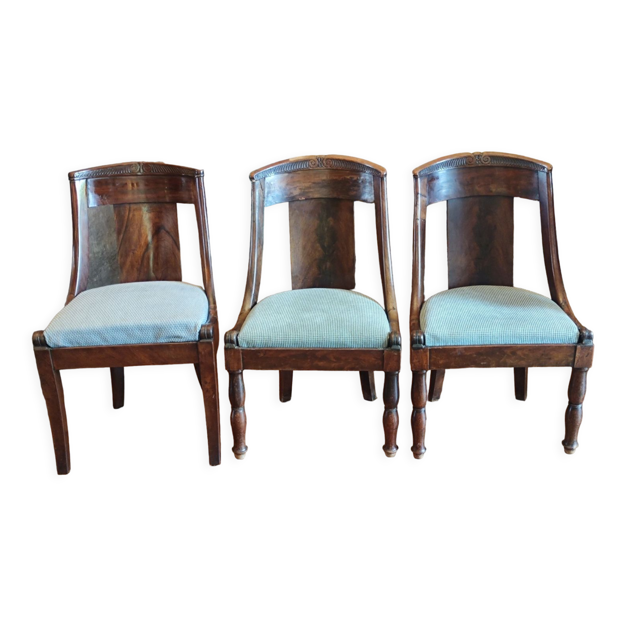 Series of 3 Empire chairs