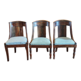 Series of 3 Empire chairs