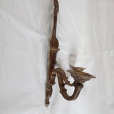 Patinated bronze wall lamp in louis XVI ribbon style