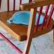 Vintage wooden Baumann baby armchair