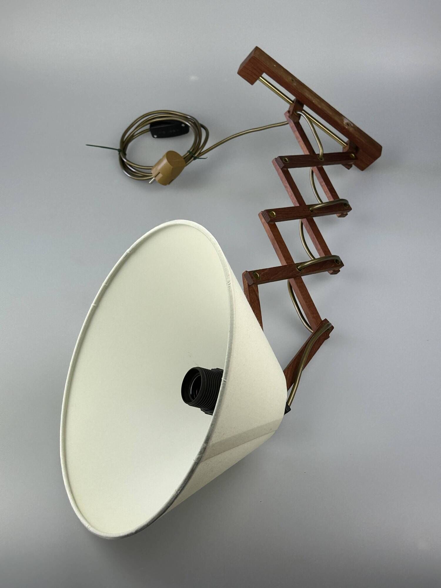 1960s/70s Teak Scissor Lamp Wall Lamp Mid Century Danish Design Denmark