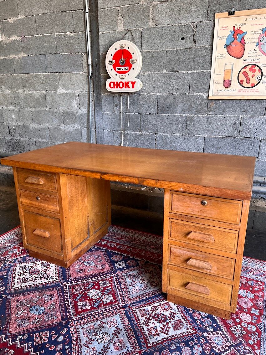 Bureau vintage de maître d’école ou d’administration - Années 50/60
