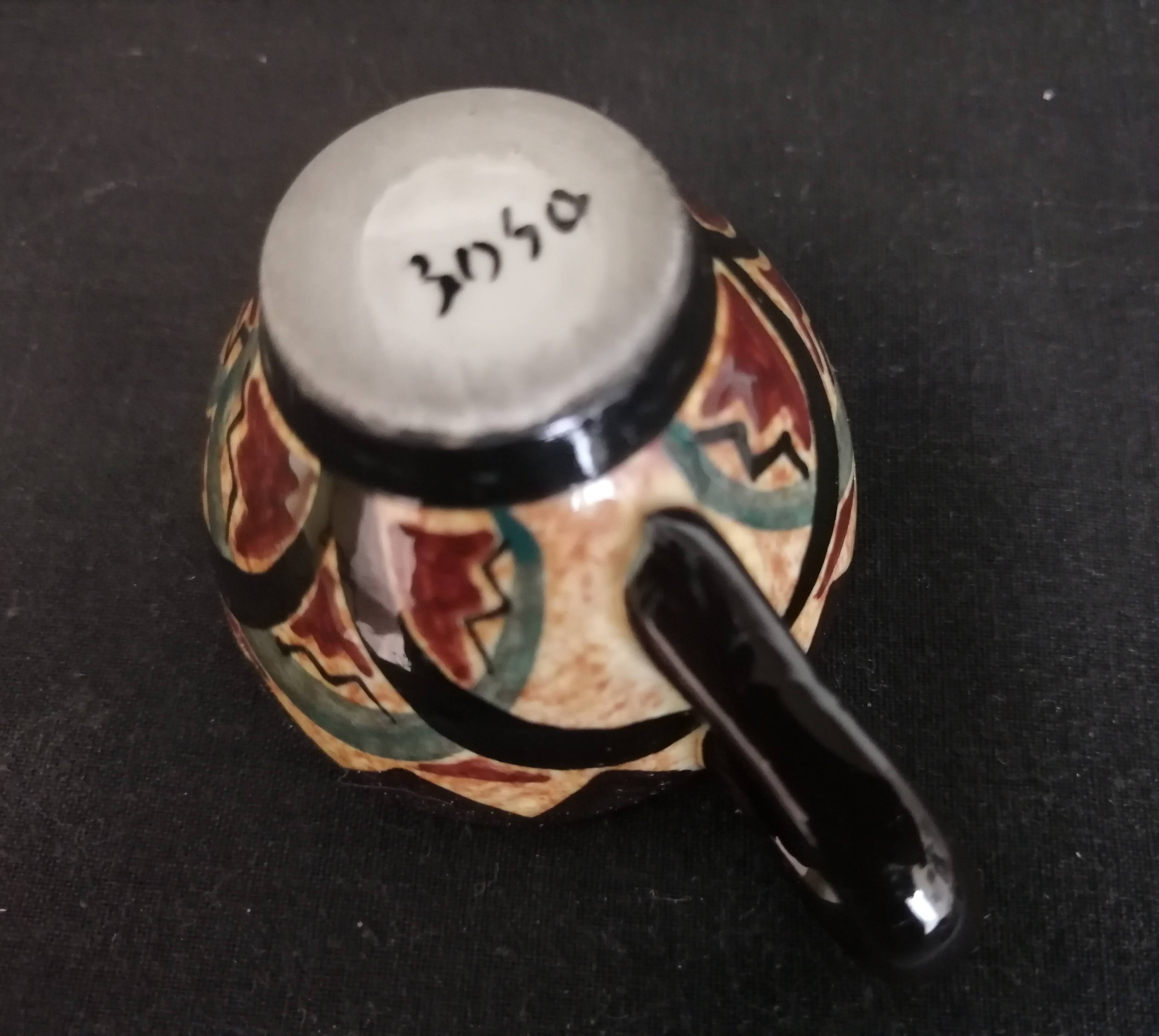 Saint Jean de Bretagne ceramic liqueur set, 5 pieces