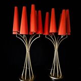 Pair of large candelabra lamps