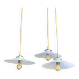 Trio d’opalines bistrot 1920 fil corde