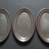3 trays in silver metal