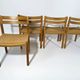Dining chairs J.H. Møller model 401 in oak with original Danish cord — Denmark, 1970s