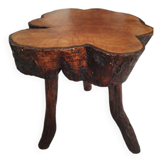 Tabouret triopode vintage bois massif