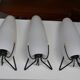 Three appliques Louis Kalff opaline metal 50s Philips