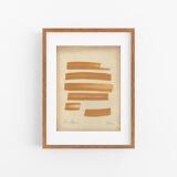 "Etudes" Original painting on vintage paper