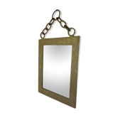Miroir fer forgé doré