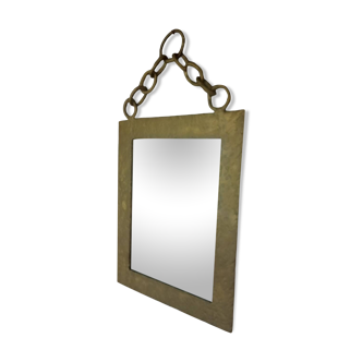 Miroir fer forgé doré