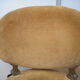 Fauteuil chauffeuse Napoléon III velours vieil or
