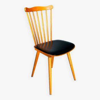 Baumann Model Menuet chair, black and beech finish, 1968