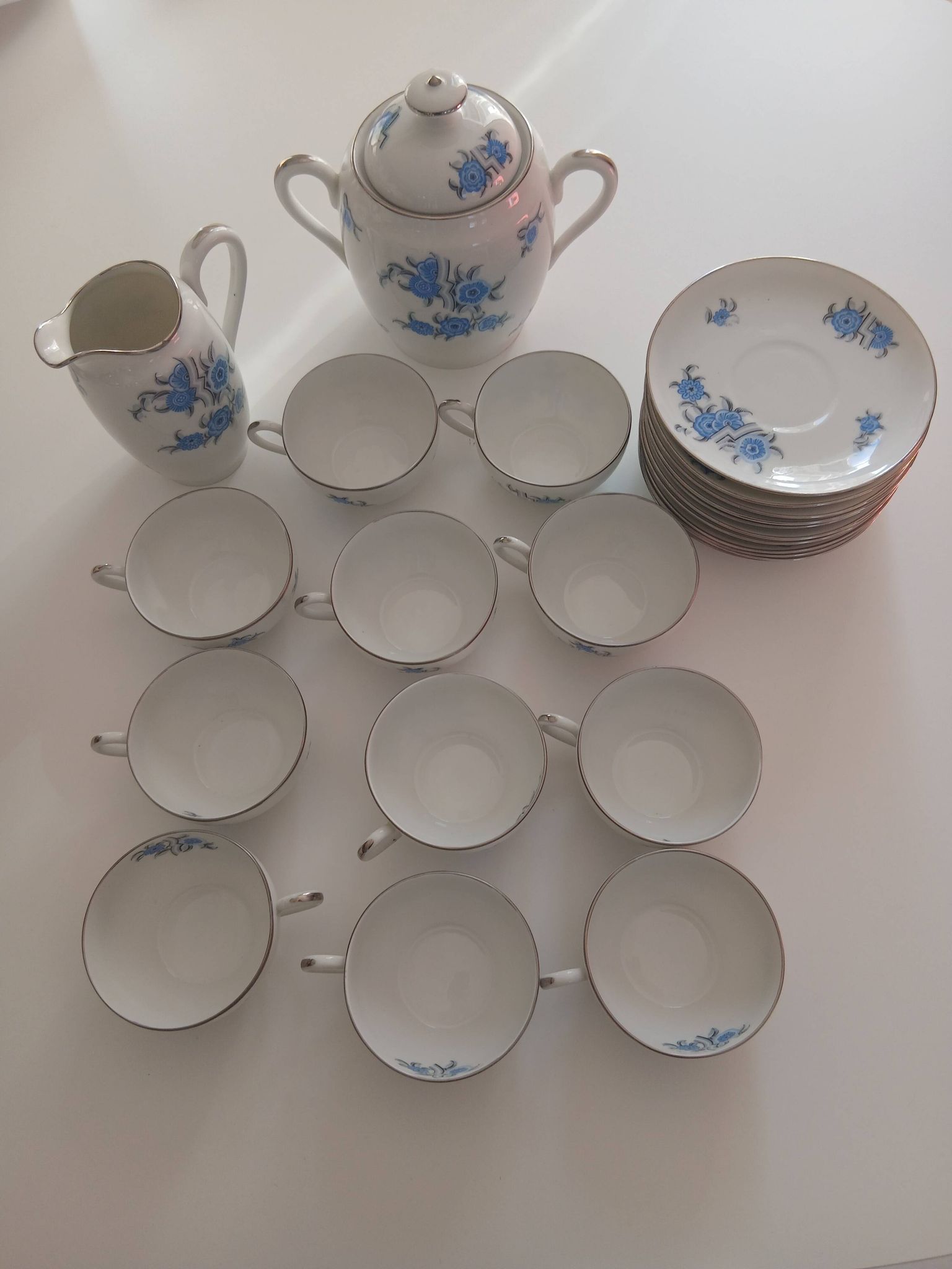 Antique coffee service in Limoges porcelain – F. Legrand & Cie