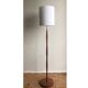 Scandinavian floor lamp in teak and brass - 1960