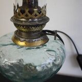 Lampe à huile transformée en lampe de chevet