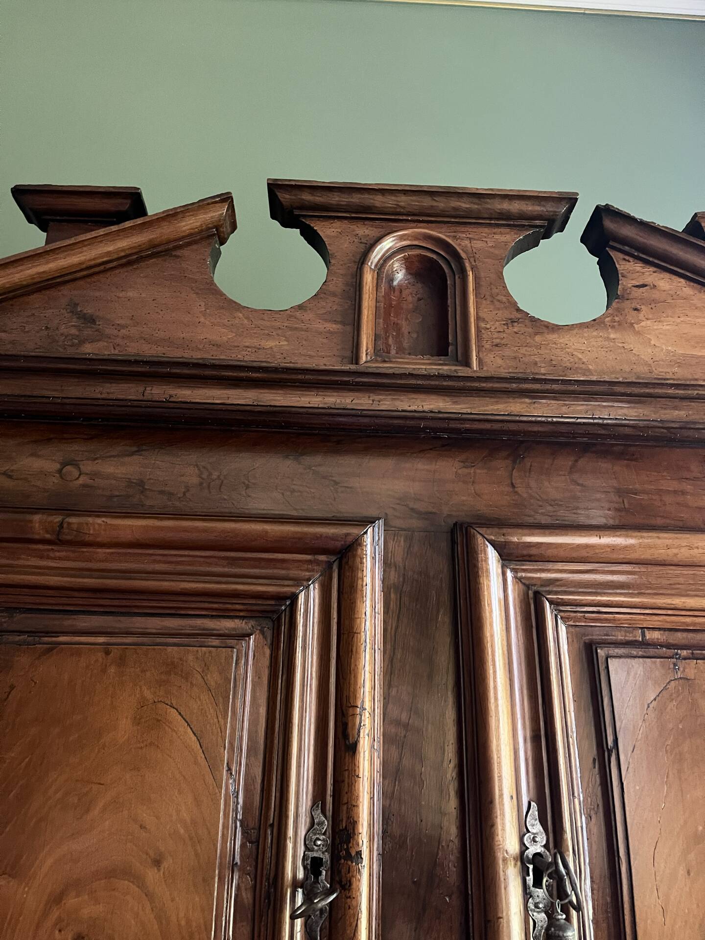 Two-body walnut buffet, High period regional.