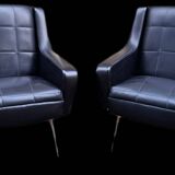 Set of 2 black Erton armchairs