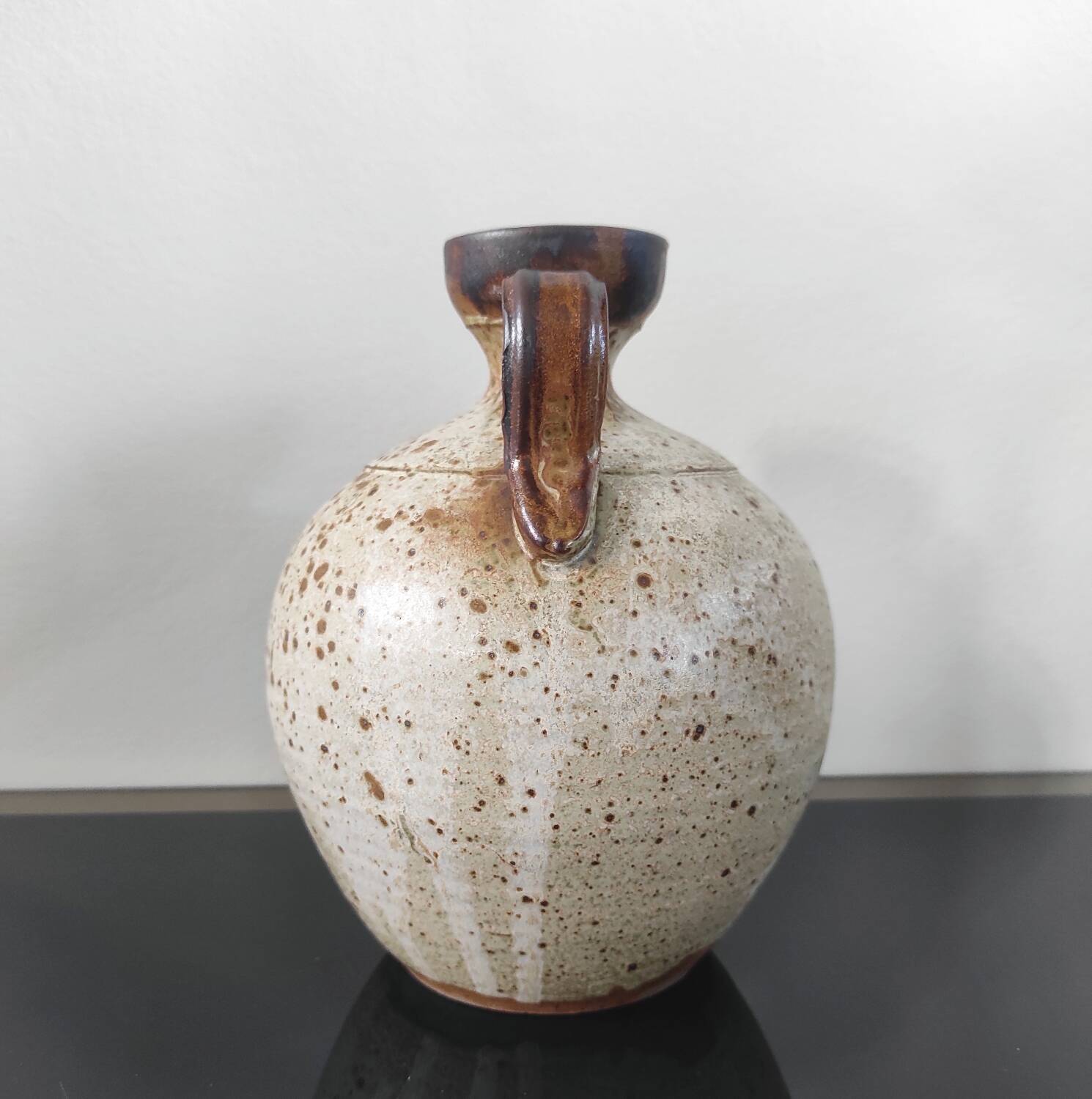 Pyrite stoneware pitcher attributed to Jean-Pierre Prud'homme