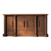 Regionalist oak buffet, Art Deco, France, circa 1940