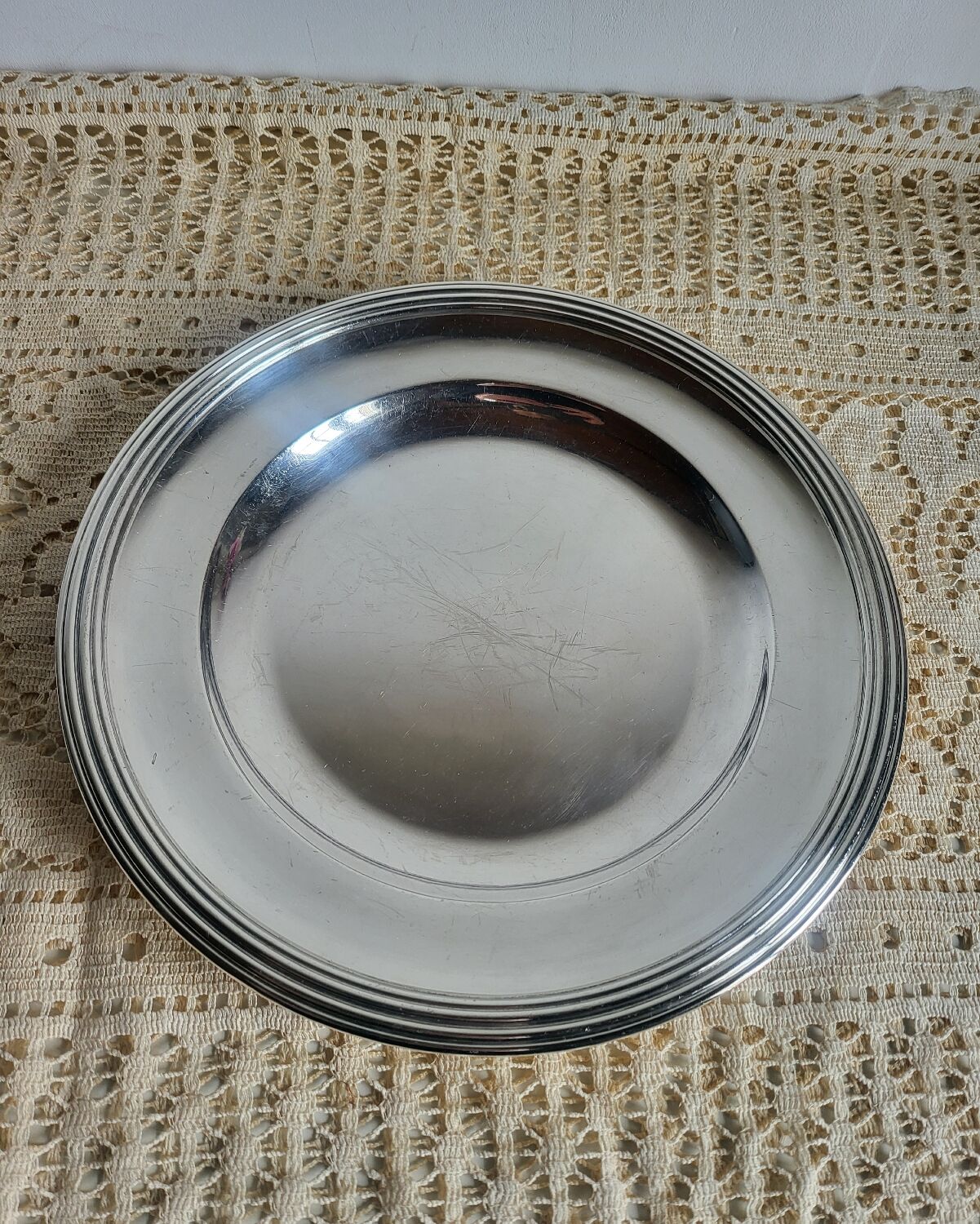 CHRISTOFLE Round Plate in silver-plated metal