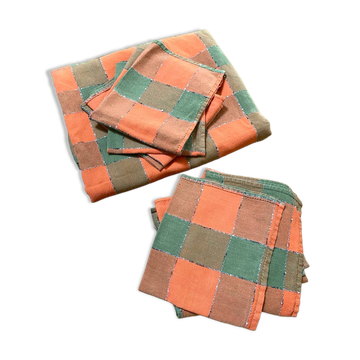 Cotton table linen set, 1970