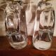 Pair of Schneider crystal chandeliers from the 50s