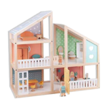 Retro wooden dollhouse in perfect condition