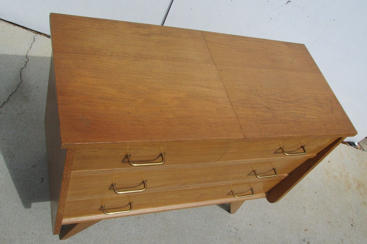 Vintage chest of drawers, oak dressing table, from the 50s-60s