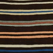 Striped Pattern Brown Kilim Runner Rug, 75x315Cm