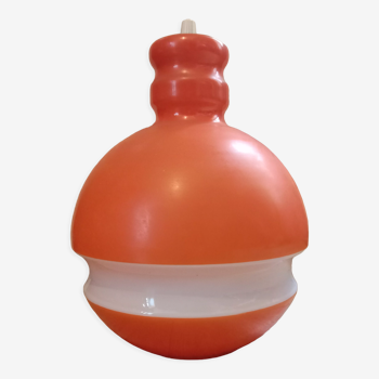 Orange opaline glass suspension