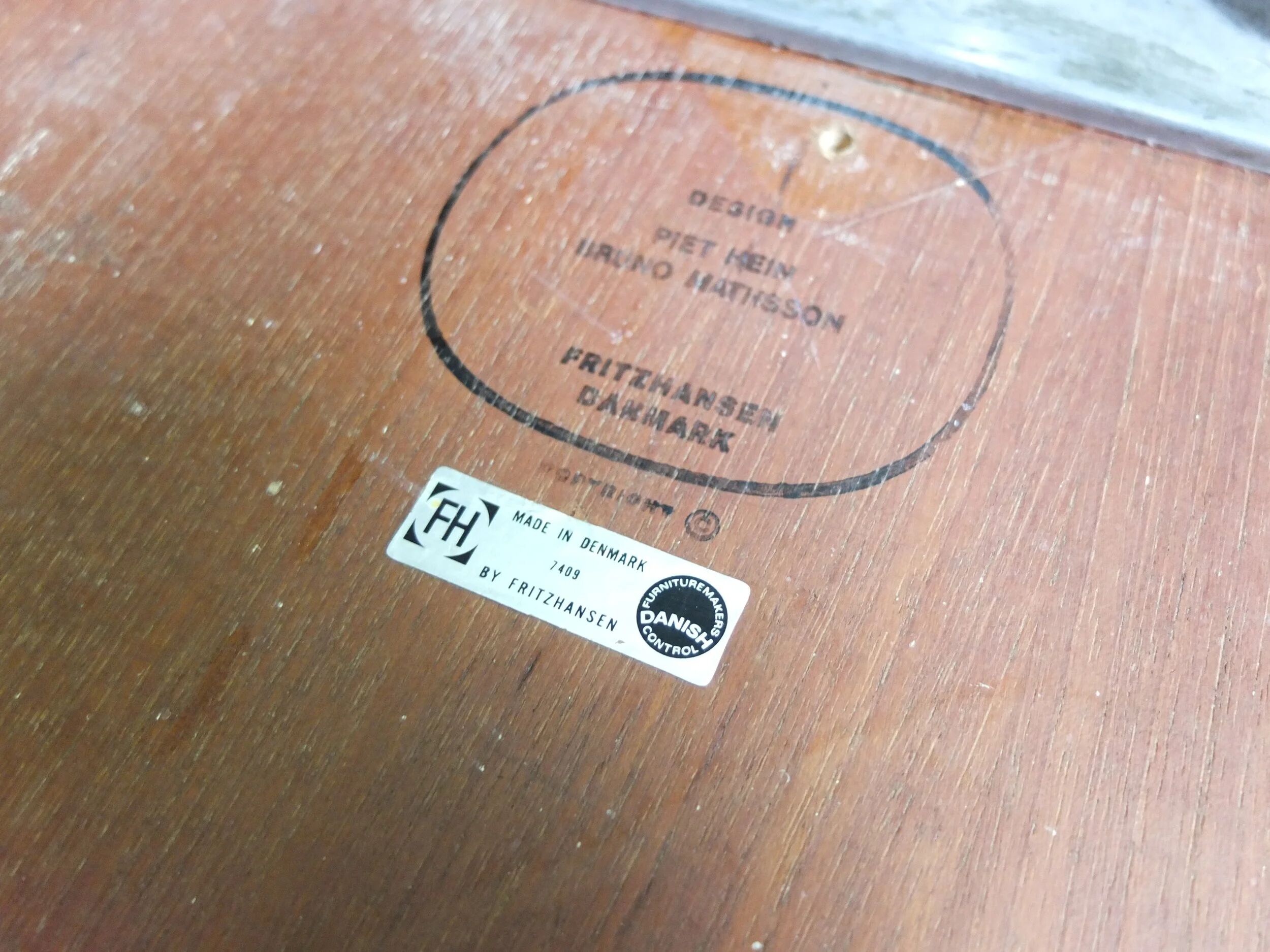 Teak 'Super-Circular' table by Piet Hein & Bruno Mathsson for Fritz Hansen, 1974