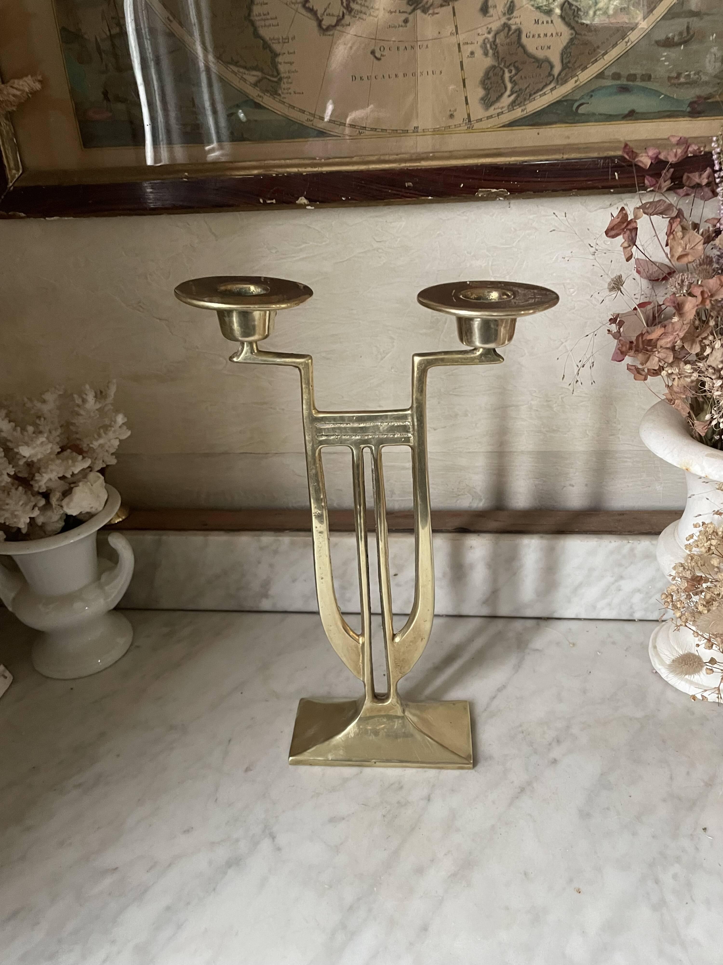 Art Deco chandelier in solid brass